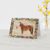 Christmas Mustang Karte (Gelbe Blume)