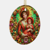 CHRISTMAS ~ Mutter und Kind im 19. Jahrhundert ~ Keramik Ornament (Rechts)