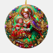 CHRISTMAS ~ Mutter und Kind im 19. Jahrhundert ~ Keramik Ornament (Hinten)