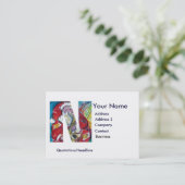 CHRISTMAS N BRIEF / SANTA CLAUS MIT SAX VISITENKARTE (Stehend Vorderseite)