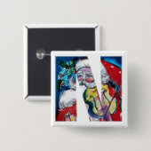 CHRISTMAS N BRIEF / SANTA MIT VIOLIN MONOGRAM BUTTON (Vorne & Hinten)