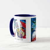 CHRISTMAS N BRIEF / SANTA MIT VIOLIN MONOGRAM TASSE (Vorderseite Links)