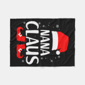 Christmas Nana Claus Leopard Family Matching Pajam Fleecedecke (Vorderseite (Horizontal))