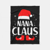 Christmas Nana Claus Leopard Family Matching Pajam Fleecedecke (Vorderseite)