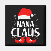 Christmas Nana Claus Leopard Family Matching Pajam Magnet (Vorne)