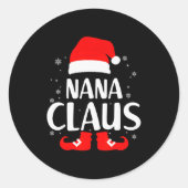 Christmas Nana Claus Leopard Family Matching Pajam Runder Aufkleber (Vorderseite)