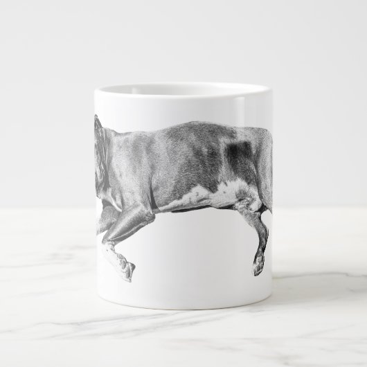 Christmas Nap, Pit Mix Peace Jumbo-Tasse (Vorderseite)