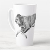 Christmas Nap, Pit Mix Peace Milchtasse (Linke Ecke)