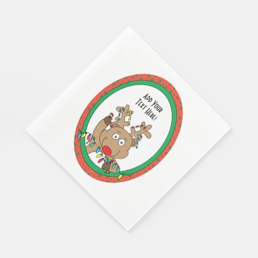 Christmas Napkin Standard personalisieren Serviette (Ecke)