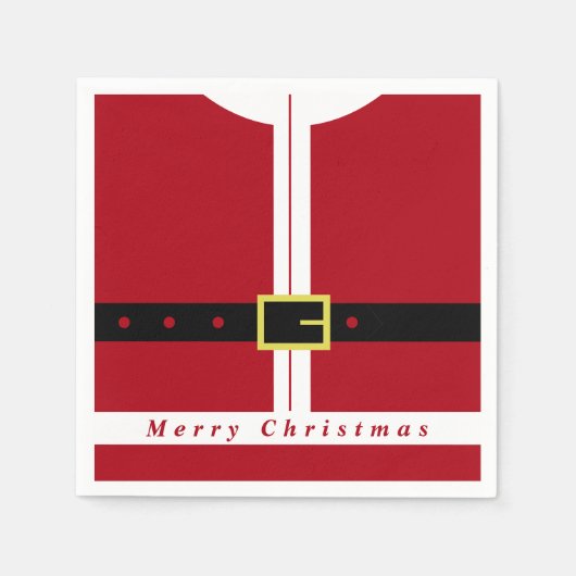Christmas Napkins Funny Santa Claus Design Serviette (Vorderseite)