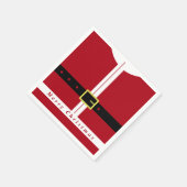 Christmas Napkins Funny Santa Claus Design Serviette (Ecke)
