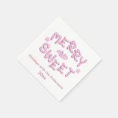 Christmas Napkins Merry Bright Candy Cane Holiday Serviette (Ecke)