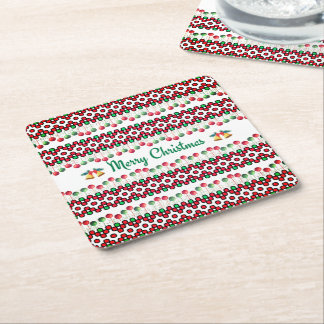 Christmas Napkins Rechteckiger Pappuntersetzer