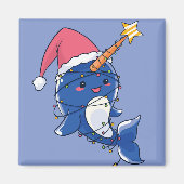 Christmas Narwhale Magnet (Vorne)