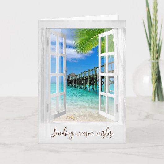 Christmas Nassau Bahama Pier Feiertagskarte (Vorderseite)