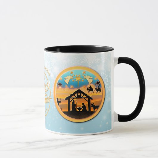 Christmas Nativity Baby Jesus in Manger Scene Tasse (Rechts)