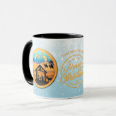 Christmas Nativity Baby Jesus in Manger Scene Tasse (Vorderseite Links)