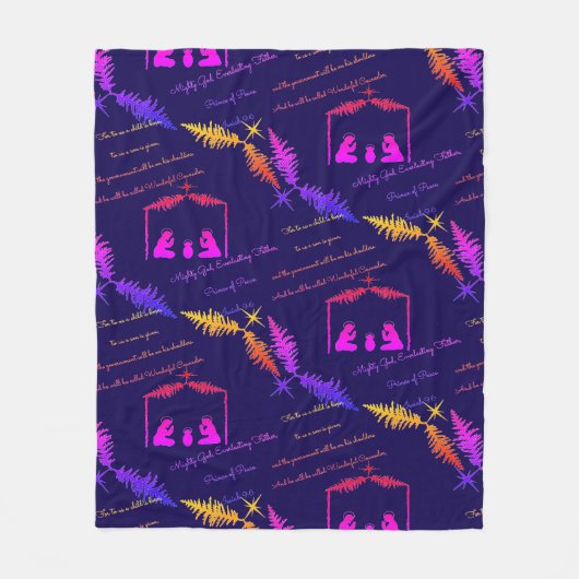 Christmas Nativity Blanket Throw Fleecedecke (Vorderseite)