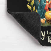 Christmas Nativity Christian Birth Of Jesus Joy To Mousepad (Ecke)