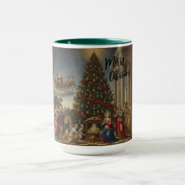 Christmas Nativity Combo Mug Santa Claus Tasse