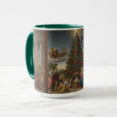 Christmas Nativity Combo Mug Santa Claus Tasse (Vorderseite Links)