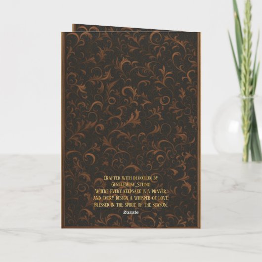 Christmas Nativity Folded Greeting Card Karte (Rückseite)