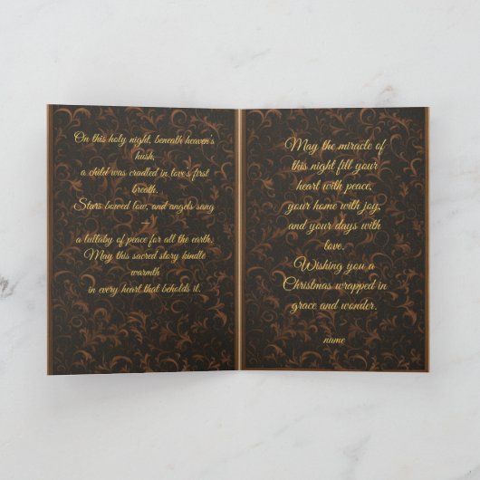 Christmas Nativity Folded Greeting Card Karte (Innenseite)