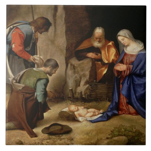 CHRISTMAS NATIVITY GIFT TILE - HERVORRAGENDE GIFTE FLIESE (Vorderseite)