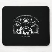 Christmas Nativity Scene For God So Loved The Worl Mousepad (Vorne)