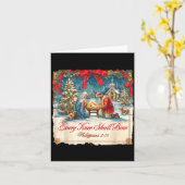 Christmas Nativity Scene Xmas Every Knee Shall Bow Karte (Gelbe Blume)
