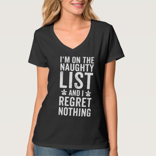 Christmas Naughty List T-Shirt (Vorderseite)