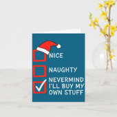 Christmas Naughty Or Nice Checklist - Nevermind I' Karte (Gelbe Blume)