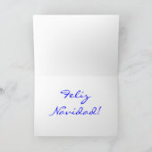 Christmas Navidad Blue Star Feiertagskarte (Innenseite)