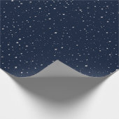 Christmas Navy Bow Velvet Pattern Geschenkpapier (Ecke)