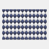 Christmas Navy Bow Velvet Pattern Geschenkpapier Set (Vorderseite 3)