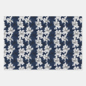 Christmas Navy Bow Velvet Pattern Geschenkpapier Set (Vorderseite 2)