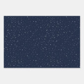 Christmas Navy Bow Velvet Pattern Geschenkpapier Set (Vorderseite 3)
