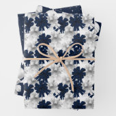 Christmas Navy Bow Velvet Pattern Geschenkpapier Set (Beispiel)