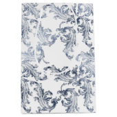 Christmas Navy Bow Velvet Pattern Mittlere Geschenktüte (Vorderseite)