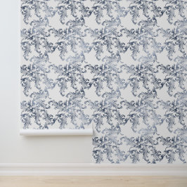 Christmas Navy Bow Velvet Pattern Tapete