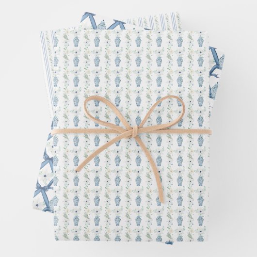 Christmas Navy Ginger Jar Geschenkpapier Set (Beispiel)