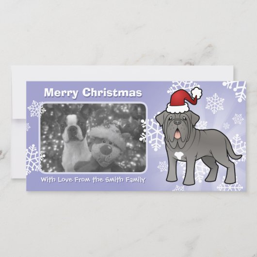 Christmas Neapolitan Mastiff Feiertagskarte (Vorderseite)