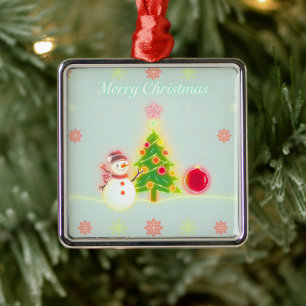Christmas Neon Trendy Holiday Collection Ornament Aus Metall