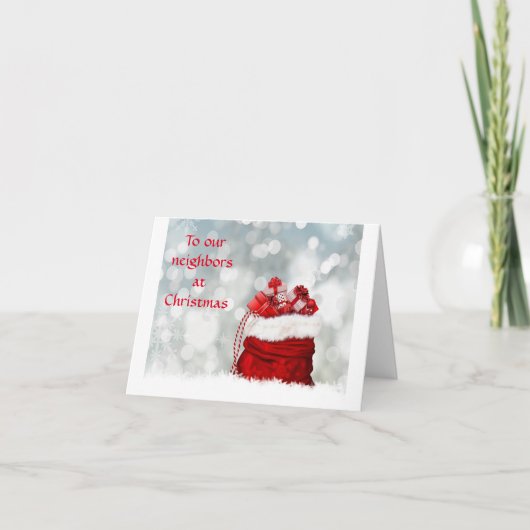 *CHRISTMAS/NEUJÄHRIGE GRÜNDE* NACHBARN KARTE (Vorderseite)