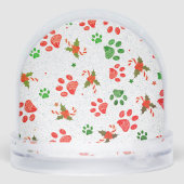 Christmas New Dog Parents Customize Photo Schneekugeln (Rückseite)