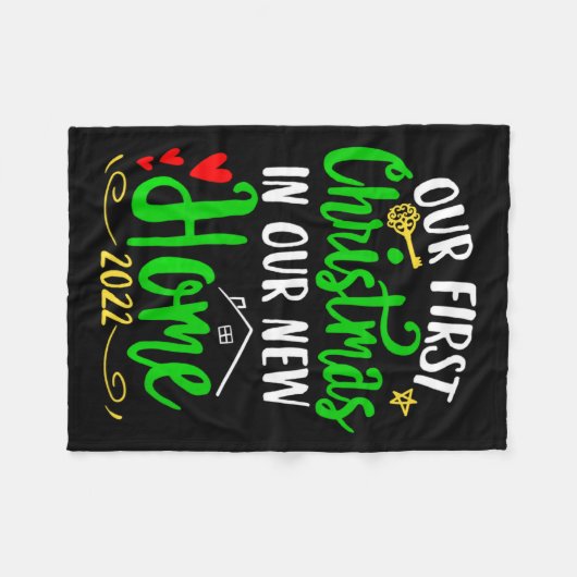 Christmas New Home Xmas Homeowner Our First Apartm Fleecedecke (Vorderseite (Horizontal))