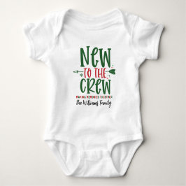 Christmas New To The Crew Custom First Christmas Baby Strampler