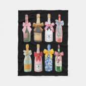 Christmas New Year Champagne Gl Coquette Bot-tle M Fleecedecke (Vorderseite)