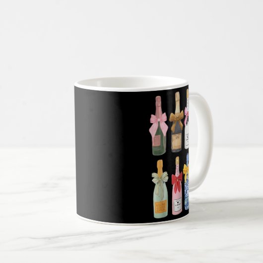 Christmas New Year Champagne Gl Coquette Bot-tle M Kaffeetasse (VorderseiteRechts)