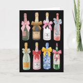 Christmas New Year Champagne Gl Coquette Bot-tle M Karte (Vorderseite)